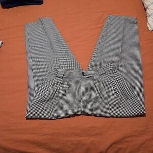 Vintage Giorgio Sant Angelo Pleated Wool Houndstooth Pants Women's Medium